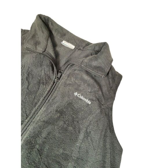 Columbia Womens Fleece Full-Zip Vest Size L Black Polyester - Picture 2 of 8